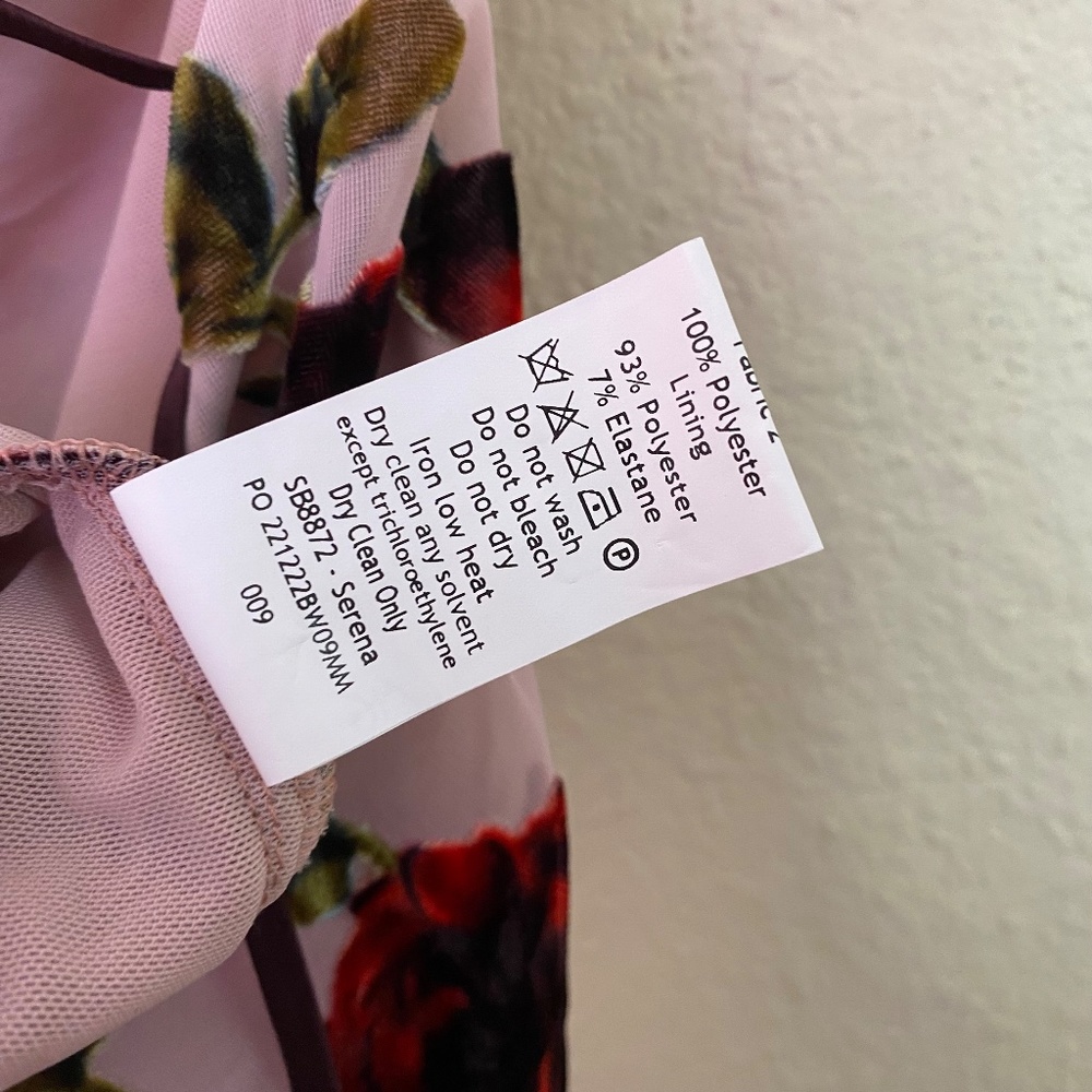 HOUSE OF CB 'Serena' Pink floral velvet Devore Maxi‎ Dress NWOT size S - Picture 11 of 16